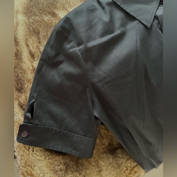 Theory Women’s Black Camp Shirt. Stretch Cotton Blend. Never Worn. Size XL $60 - Picture 4 of 4